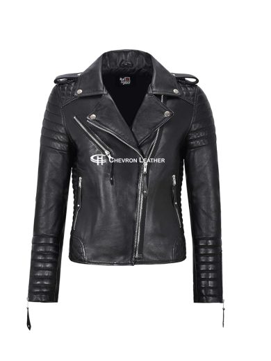 Womens Leather Jacket Classic Fashion Biker Style Real Lambskin Soft Casual Leather Jacket 2260