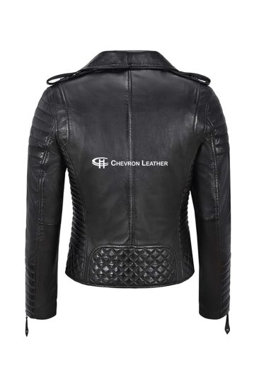 Womens Leather Jacket Classic Fashion Biker Style Real Lambskin Soft Casual Leather Jacket 2260