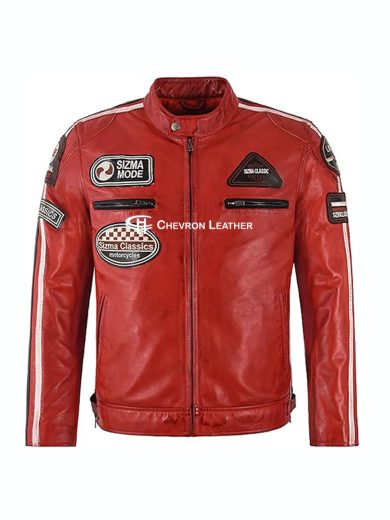 SIZMA Men's Leather Jacket Classic Motorcycle Fashion Real Lambskin Leather 5011