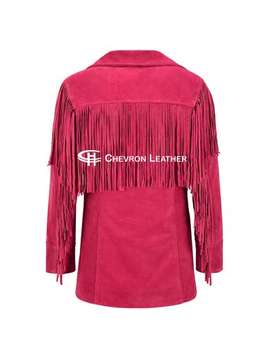 Women Western Fringes Leather Jacket Classic Style Real Suede Jacket